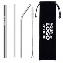 Stainless Steel Reusable Straw Set
